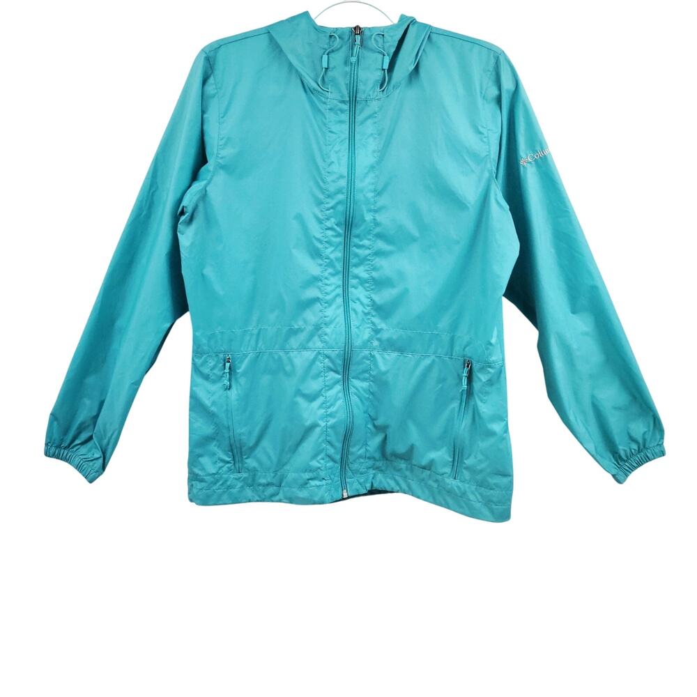Columbia Sportswear Robin's Egg Blue Lightweight Hooded Jacket Women's Size M